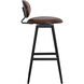 Ember 39 inch Bravo Cognac Swivel Barstool, Swivel